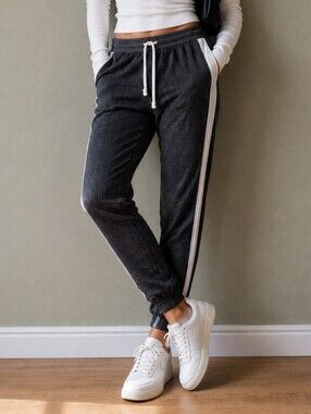Dex | Plaid Side Stripe Jogger Pants, Size M